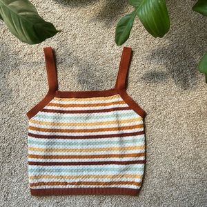 ghanda striped crop tank